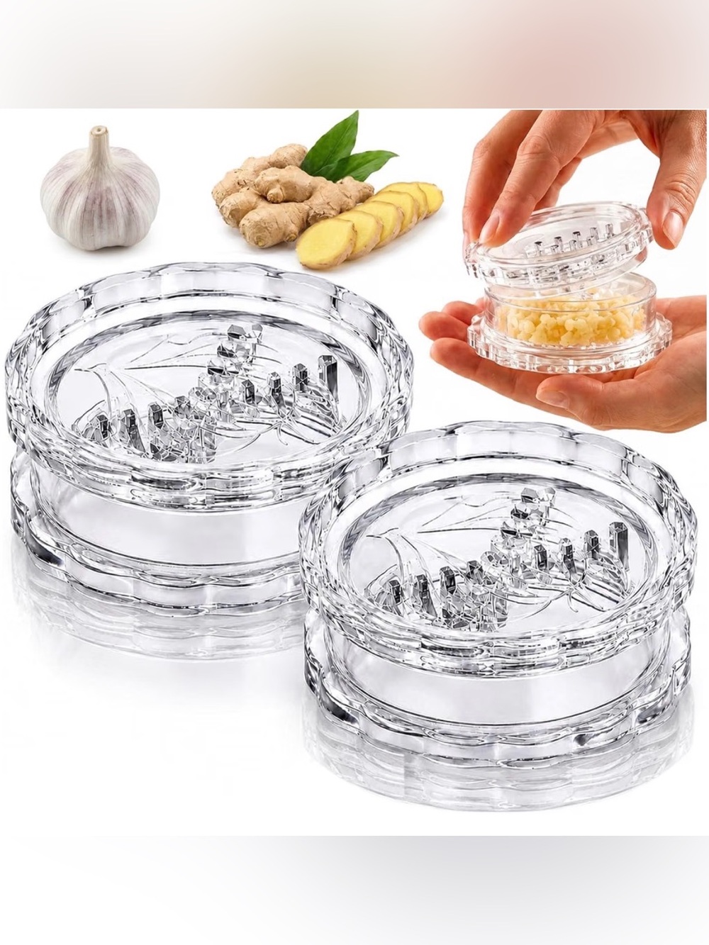New- Clear Garlic and Ginger Mincer Grinder